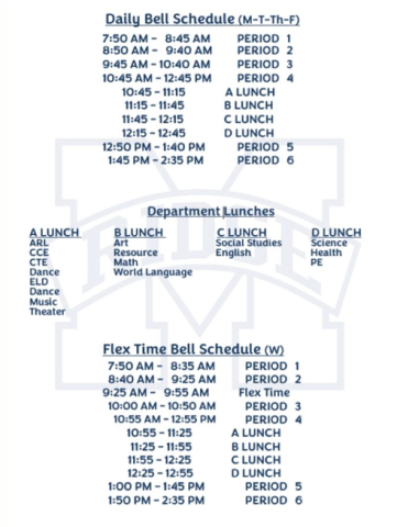 bell schedule